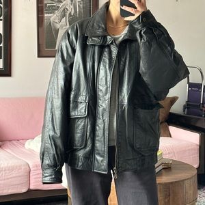 Towne by London Fog Vintage Genuine Leather Jacket Size Large